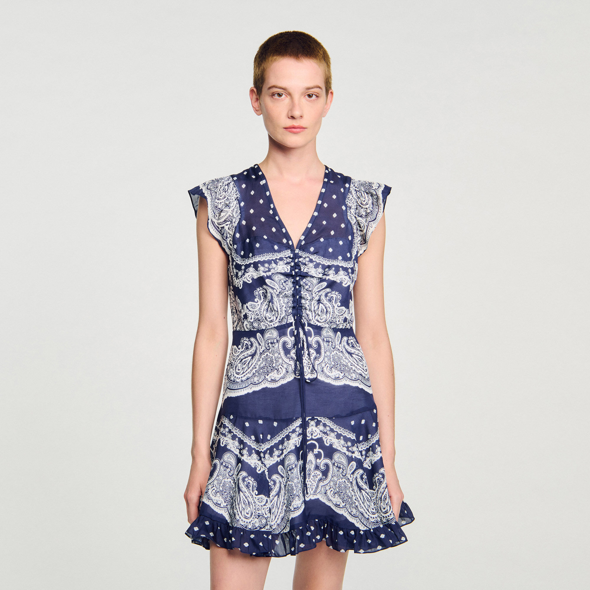 Korte jurk bandana print