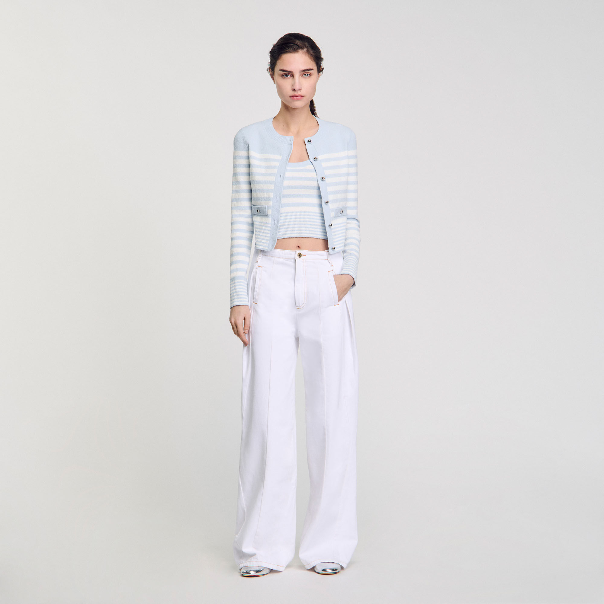 Cardigan gestreept