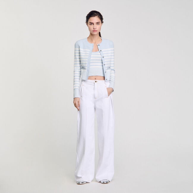 Cardigan gestreept