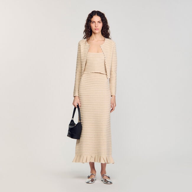 Lange rok tricot stras