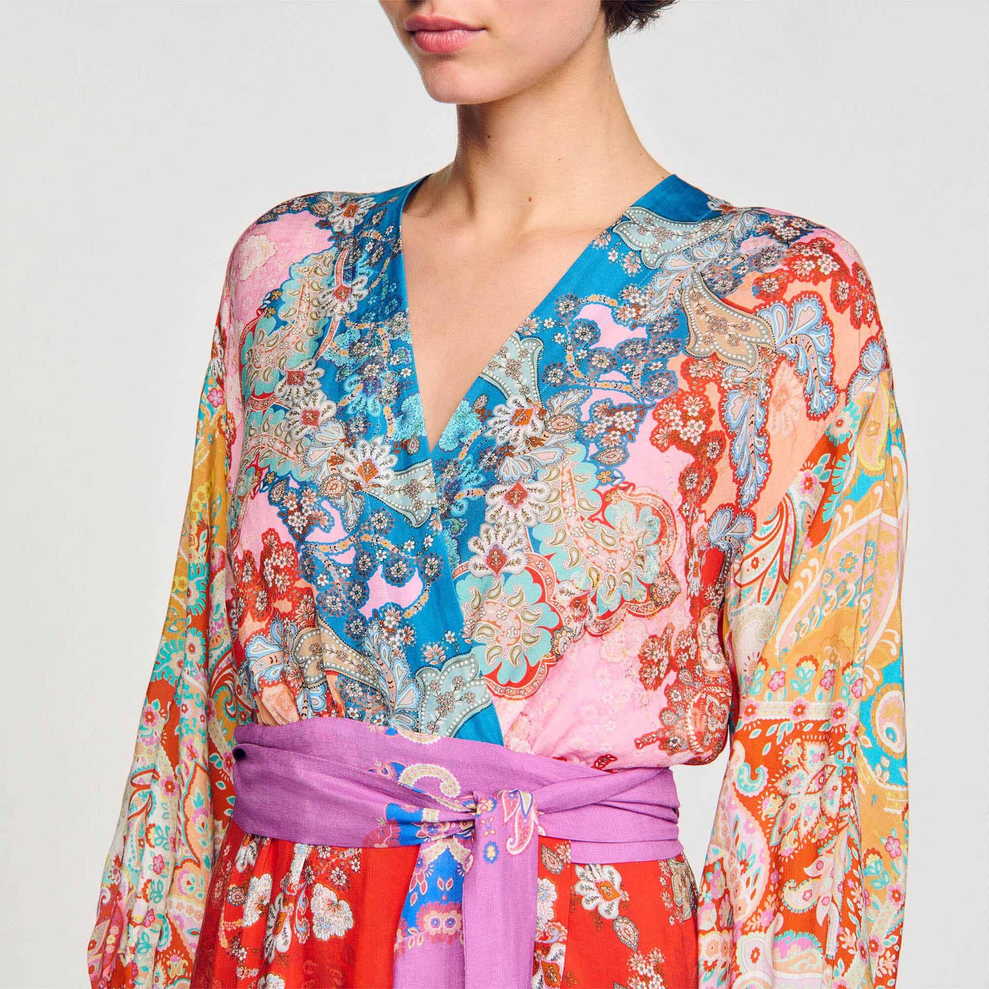 Jurken Dames Zomer Adigaber Bohemian Tuniek Dames Wikkeljurk Met