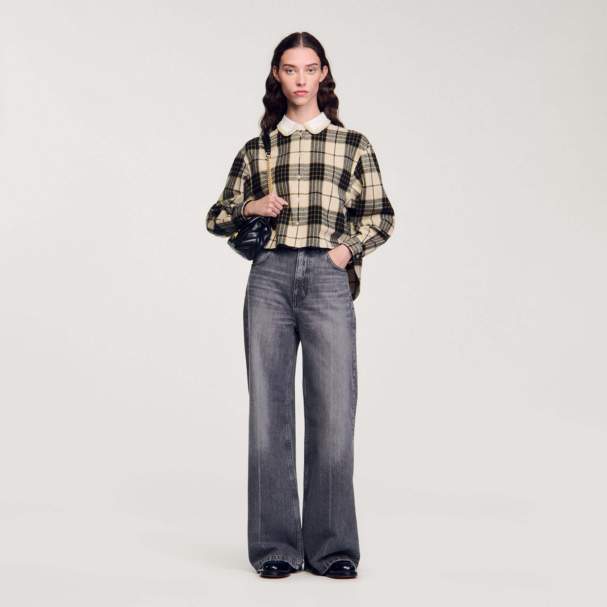 Overhemdblouse geruit flanel