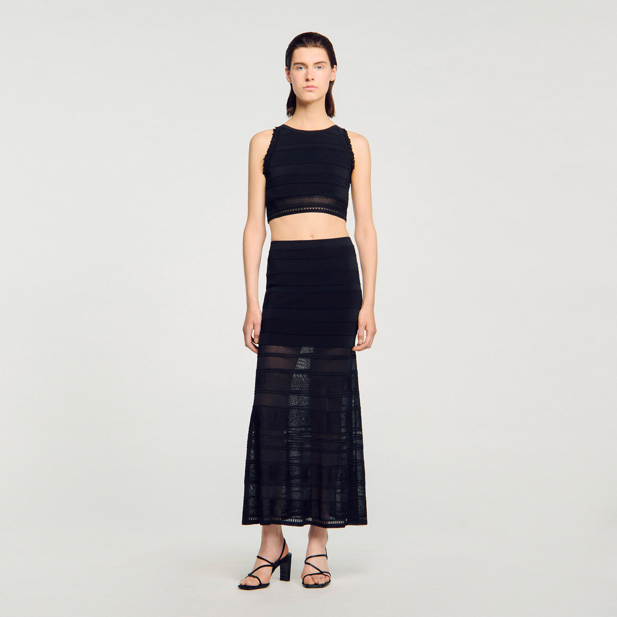 Lange rok siertricot