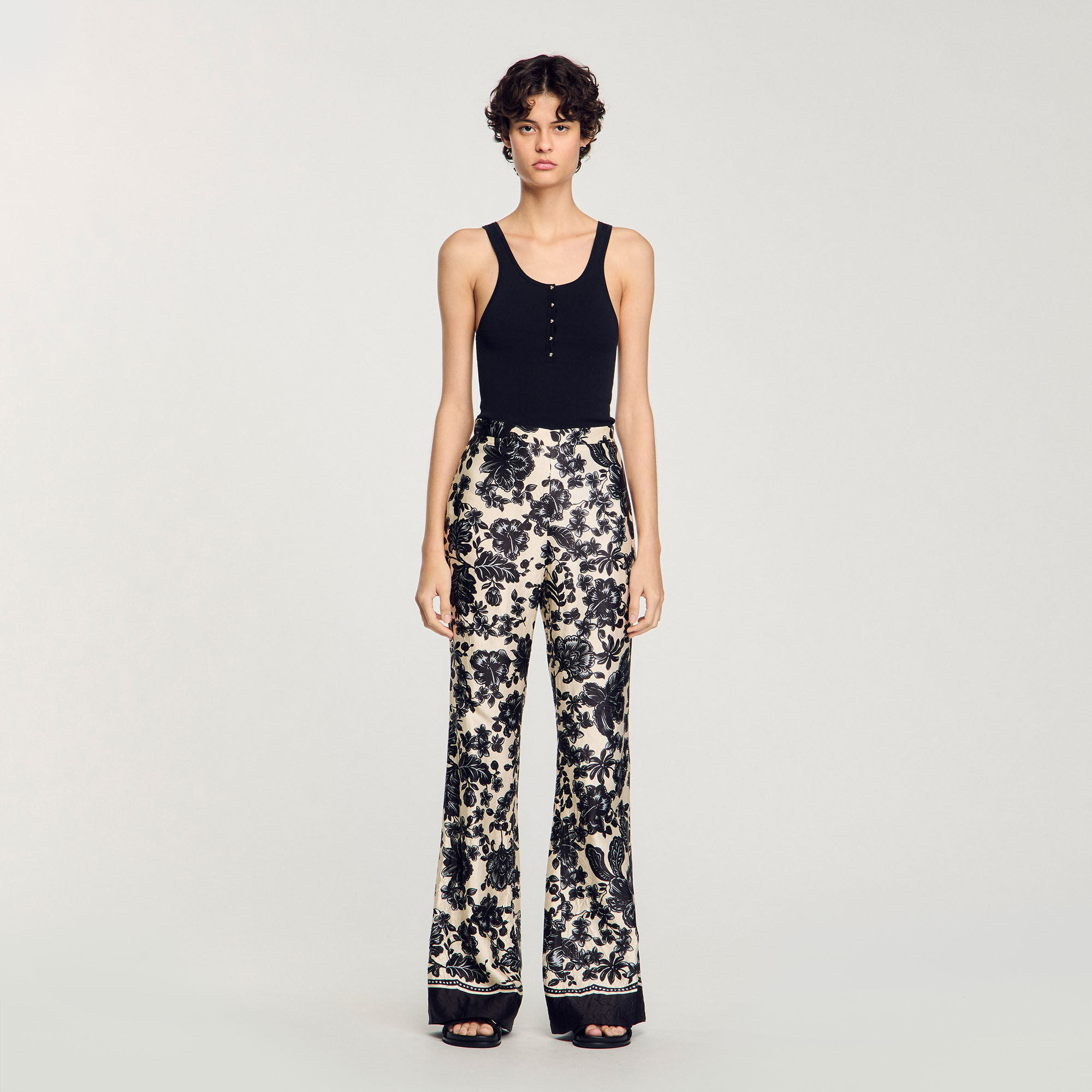 Pantalon met bloemenprint
