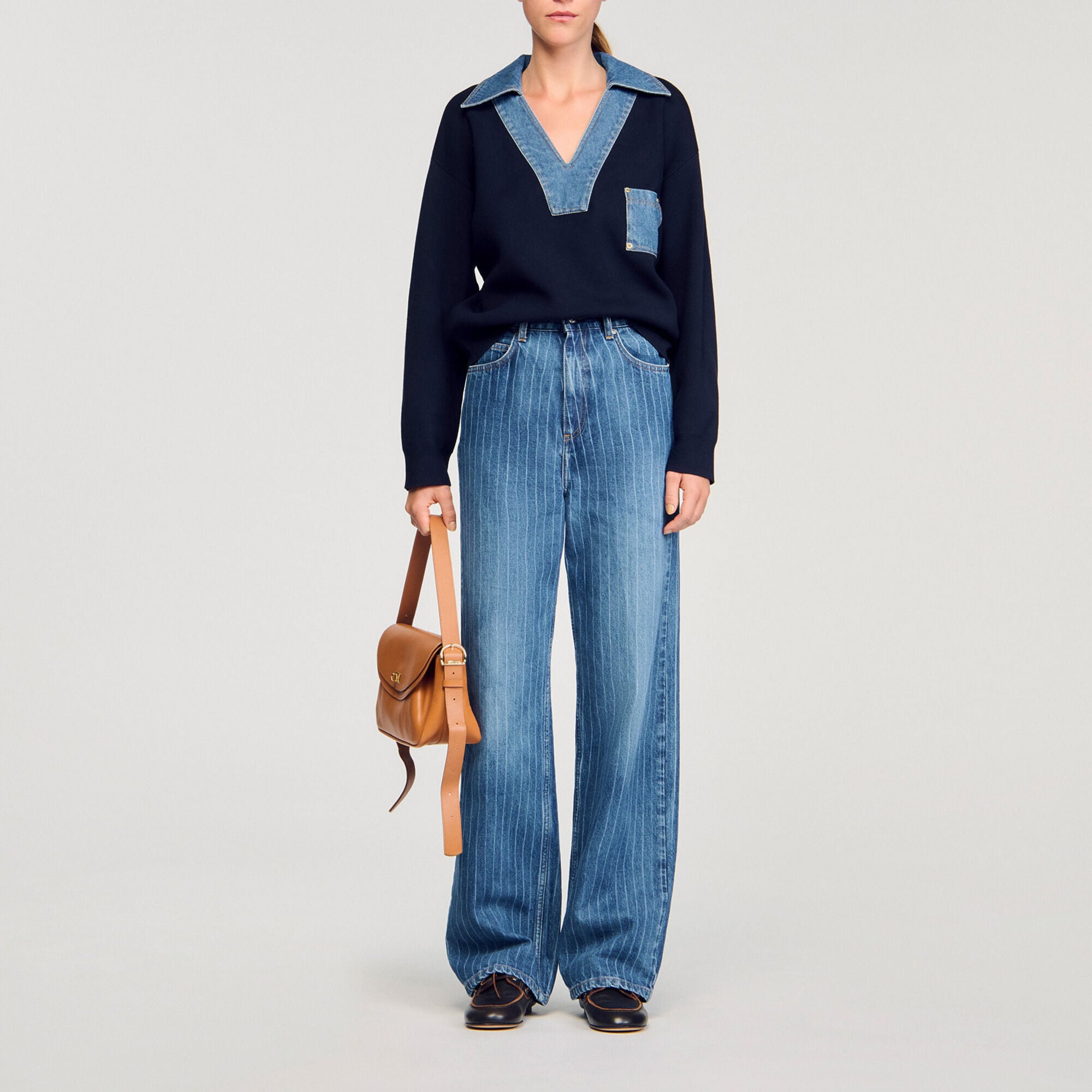 Tas glad leer Le Mambo - Vrouw | Sandro