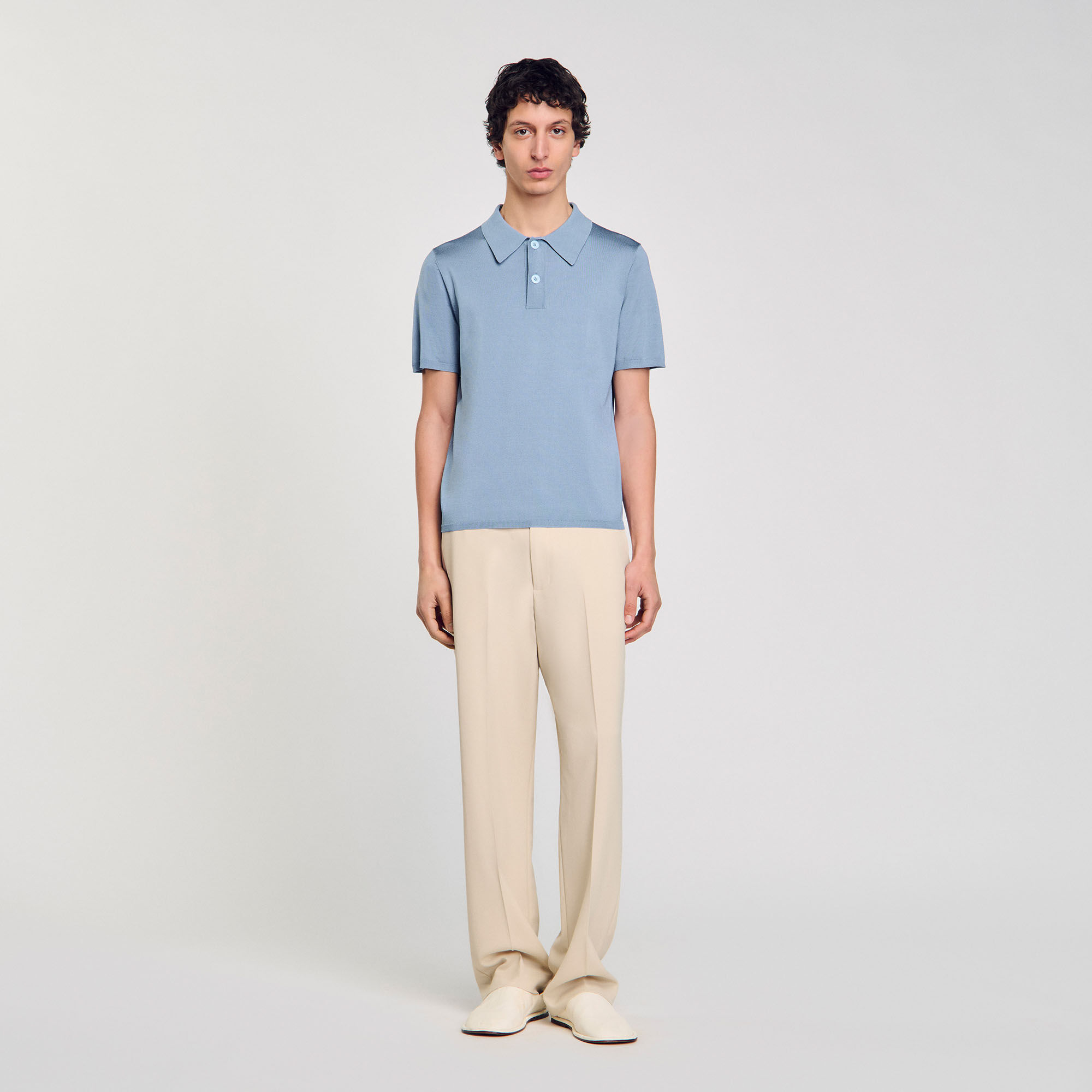 Tricot poloshirt met korte mouwen