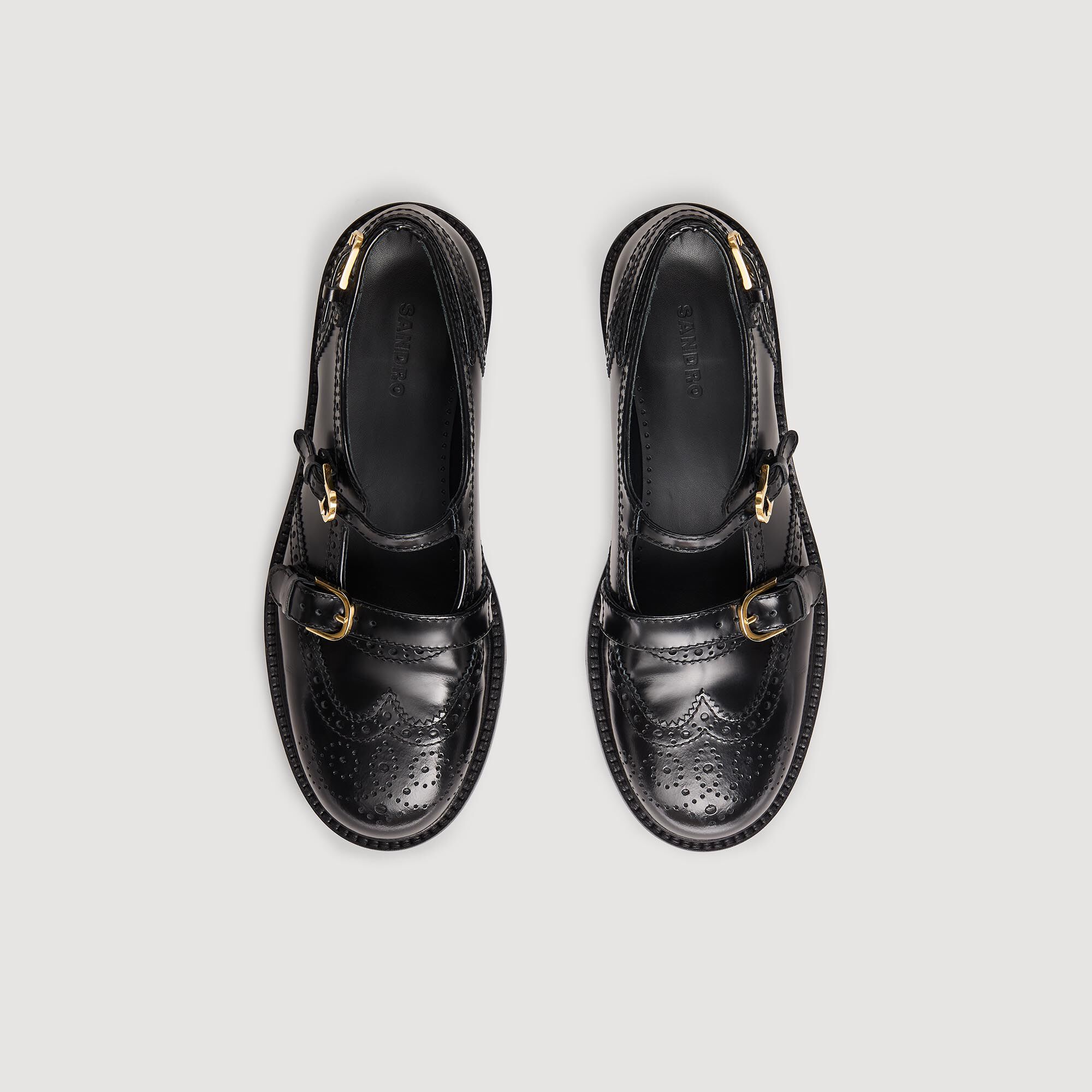 Derby schoenen open met gespen