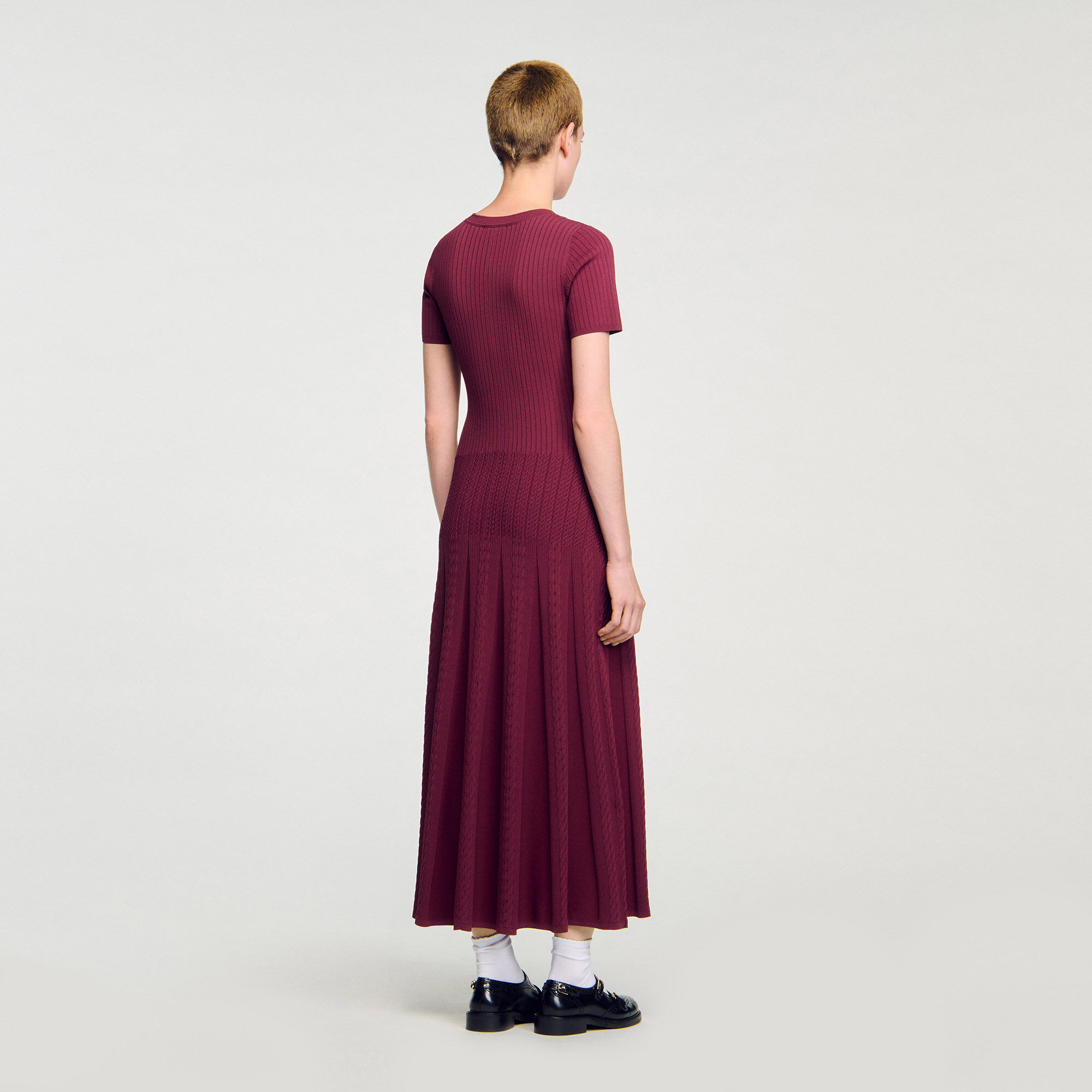 Lange tricot jurk