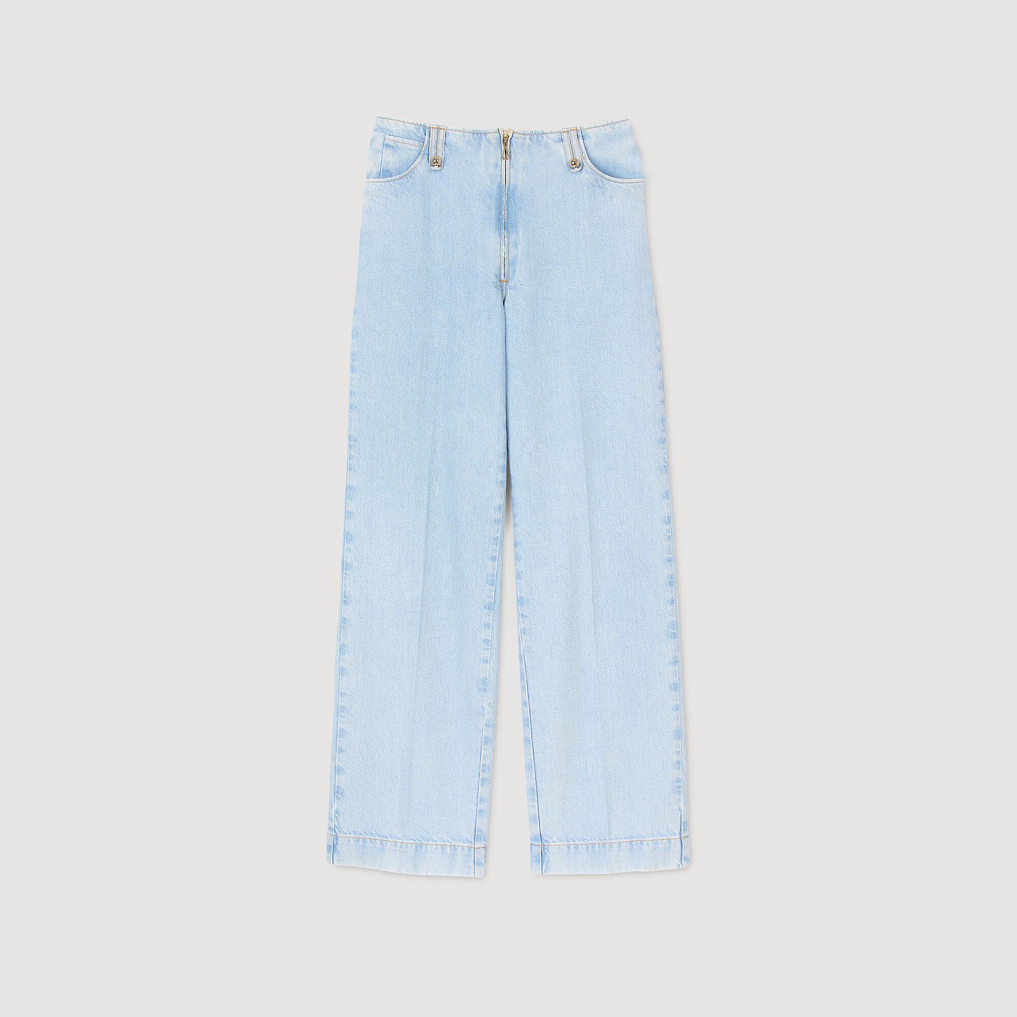 Jeans wijd stone washed