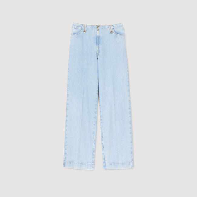 Jeans wijd stone washed