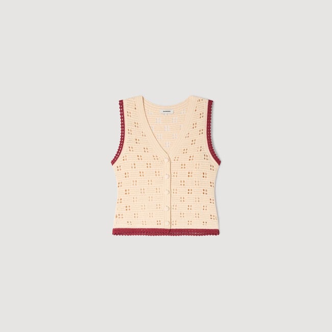 Gilet met crochet-look