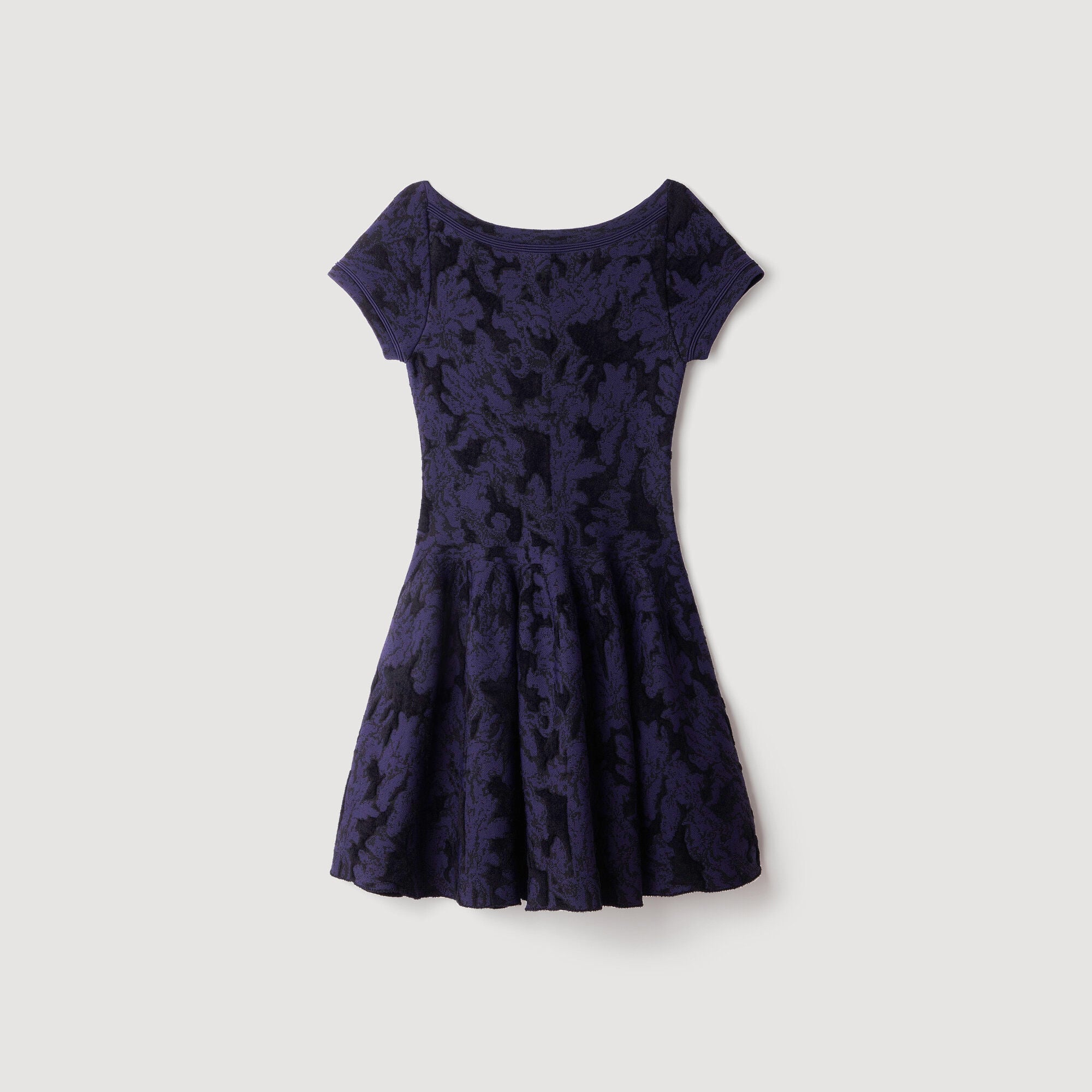 Gebreide jurk bloemenjacquard - Vrouw | Sandro