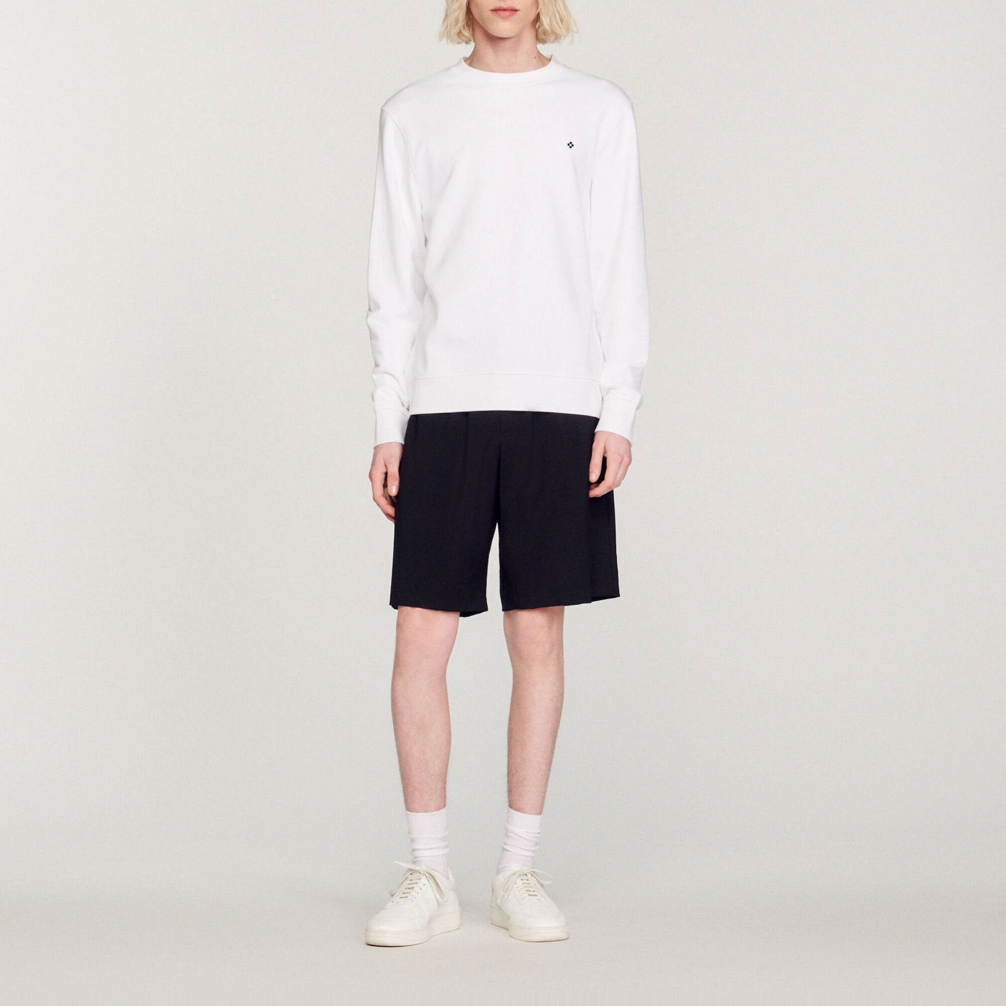 Sweater met square cross