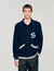 Wollen vest met patch S