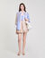 Overhemdblouse mix strepen