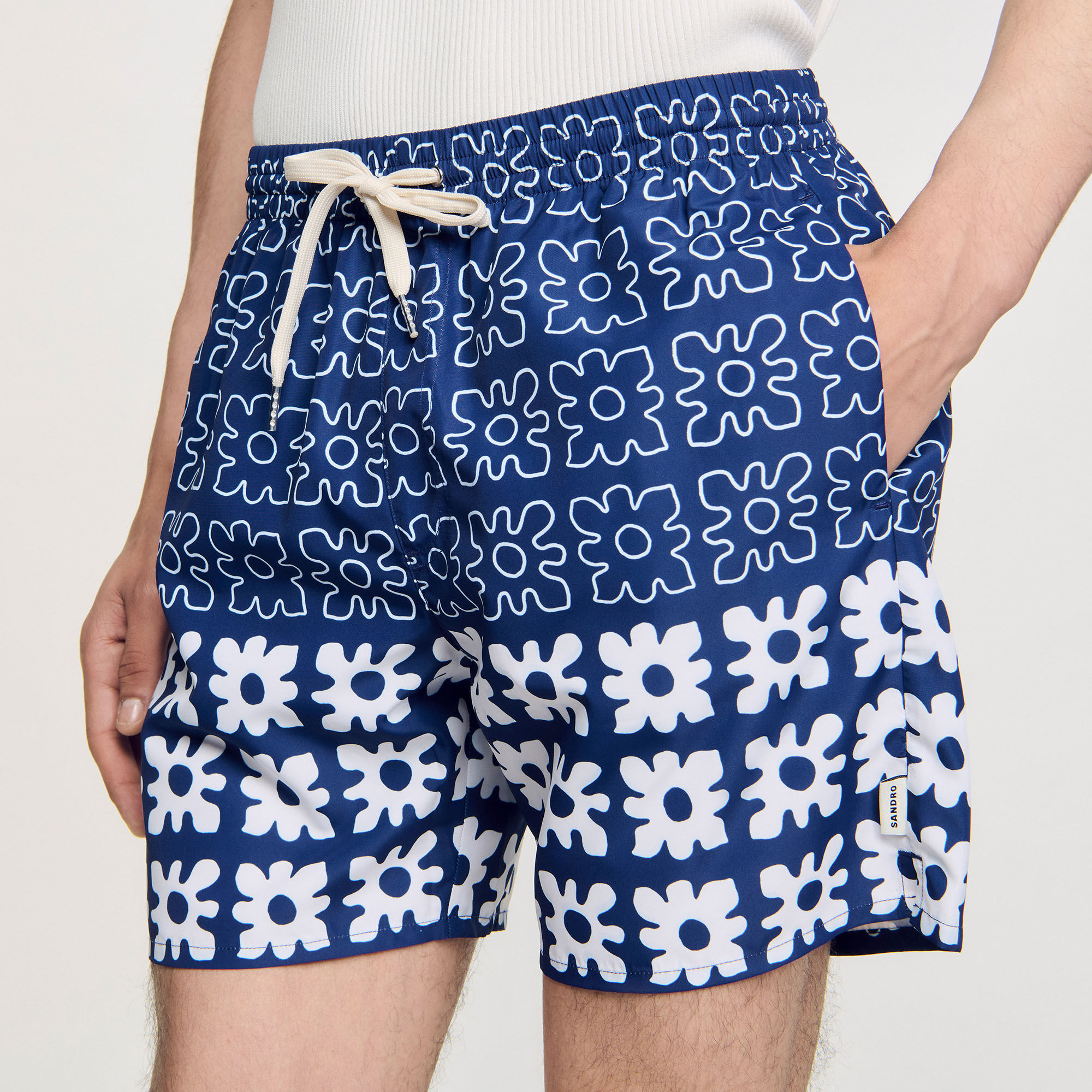 Zwemshort met bloemenprint