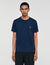 T-shirt met leren logo