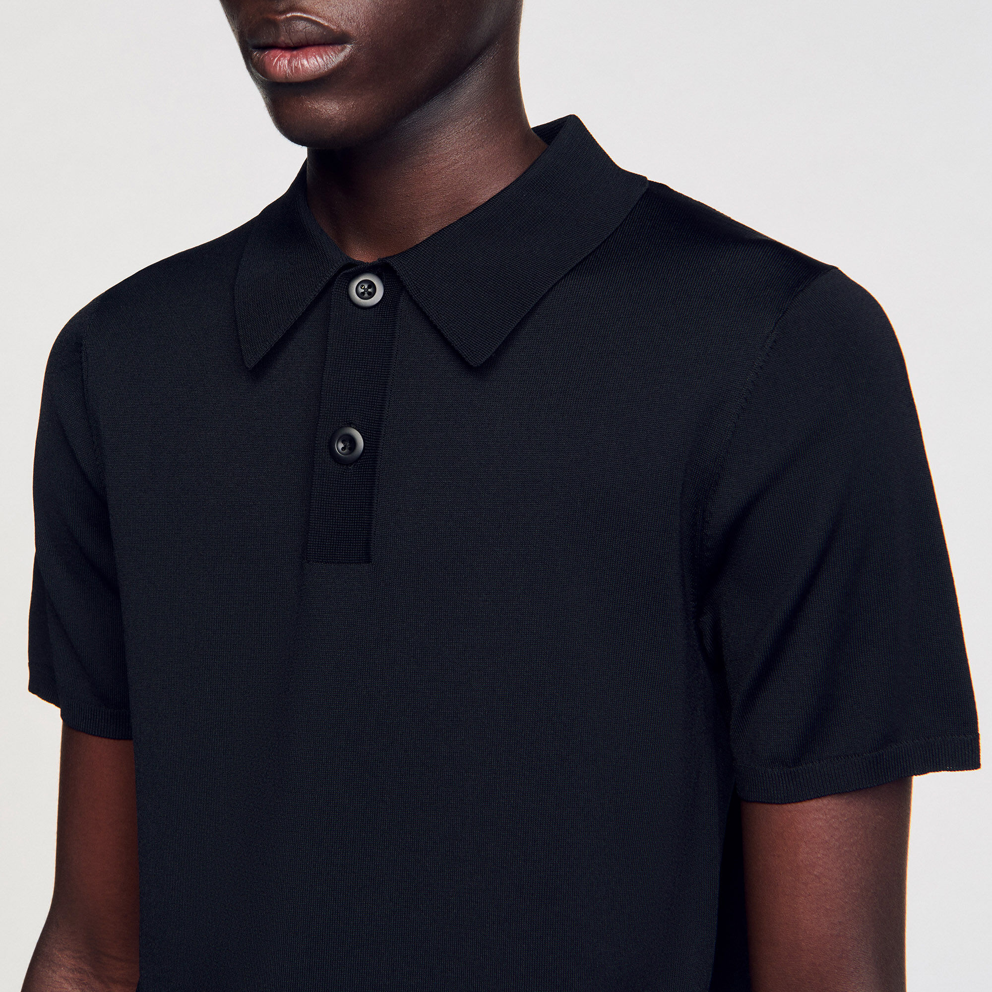 Tricot poloshirt met korte mouwen