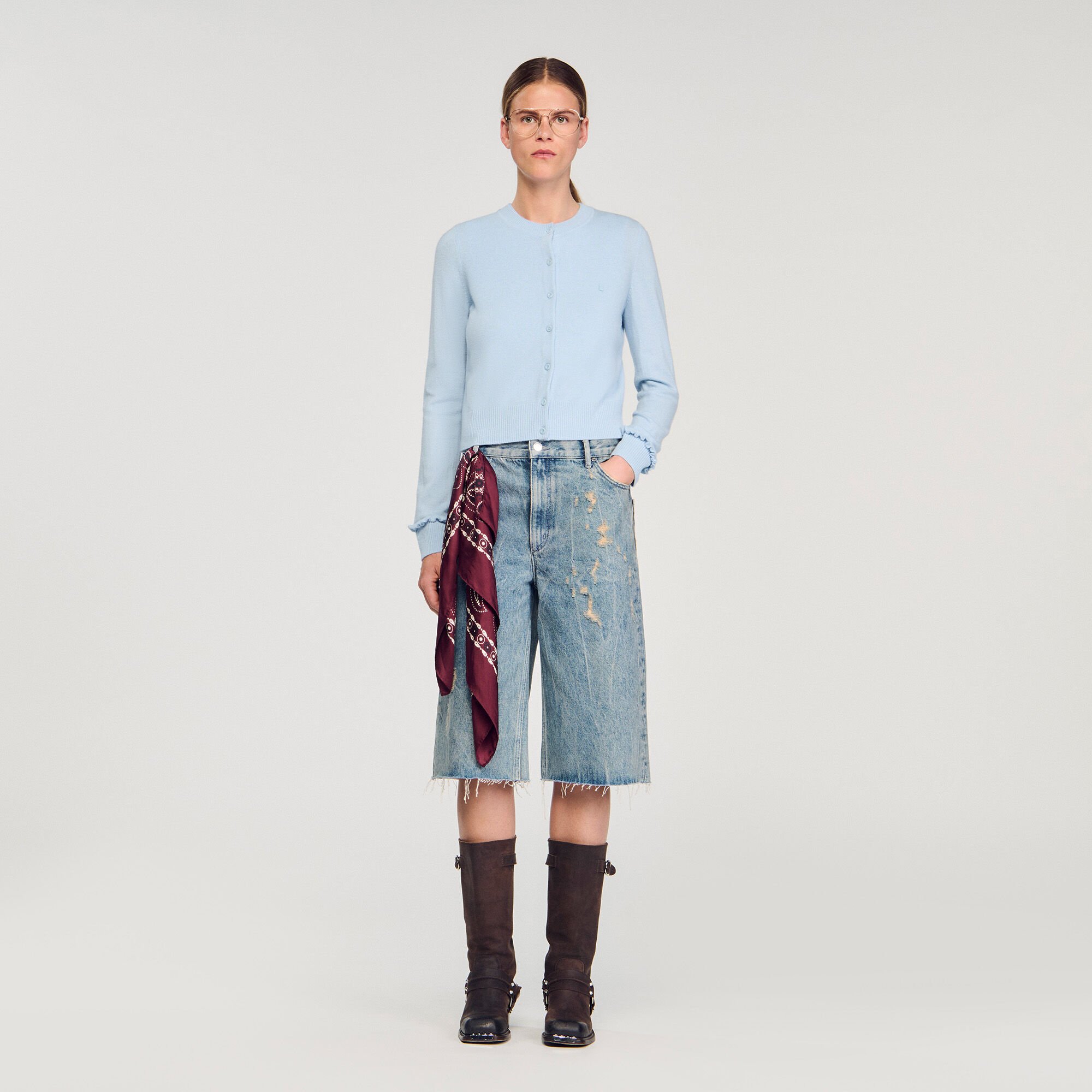 Cardigan vest met volants