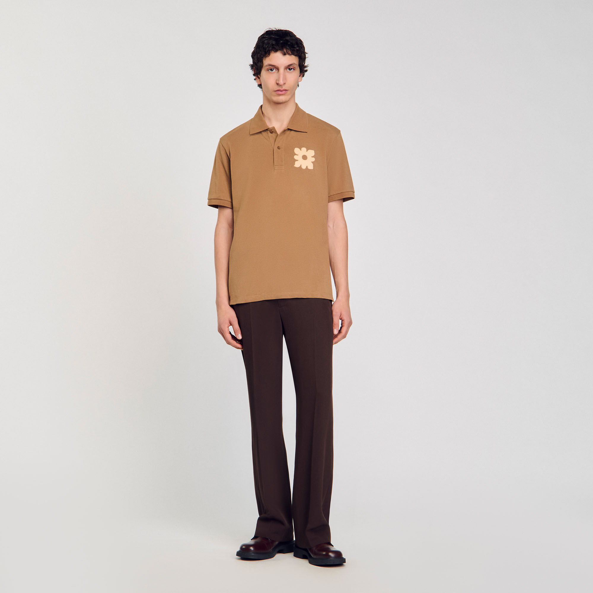 Poloshirt met bloemmotief