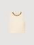 Korte top tricot met ketting
