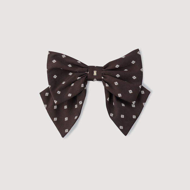 Gesatineerde strik barrette print