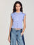 T-shirt gesmokt met strepen