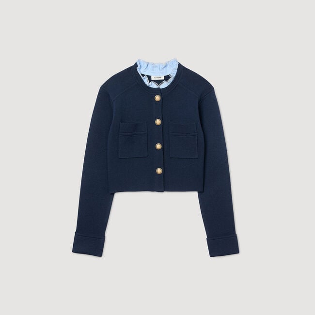 Cardigan afneembare wijde kraag