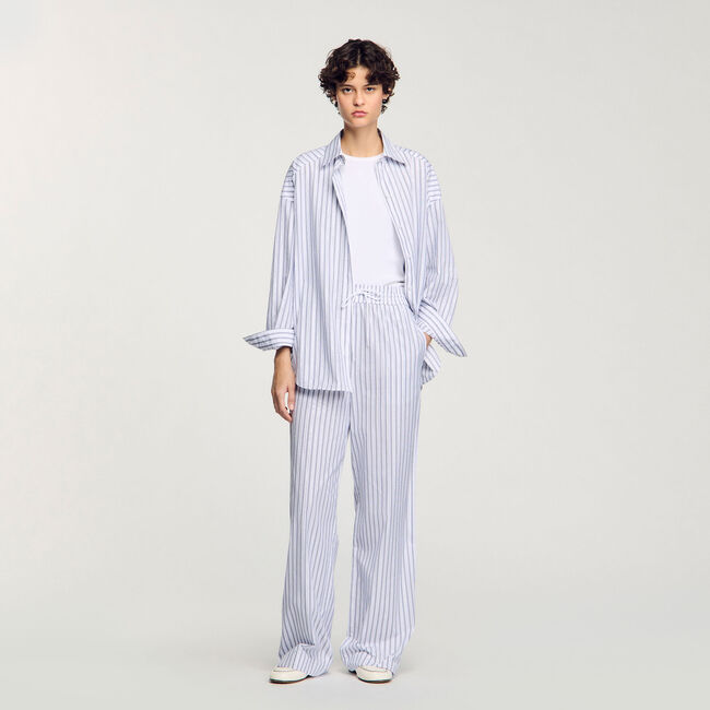 Broek met strepen en steentjes