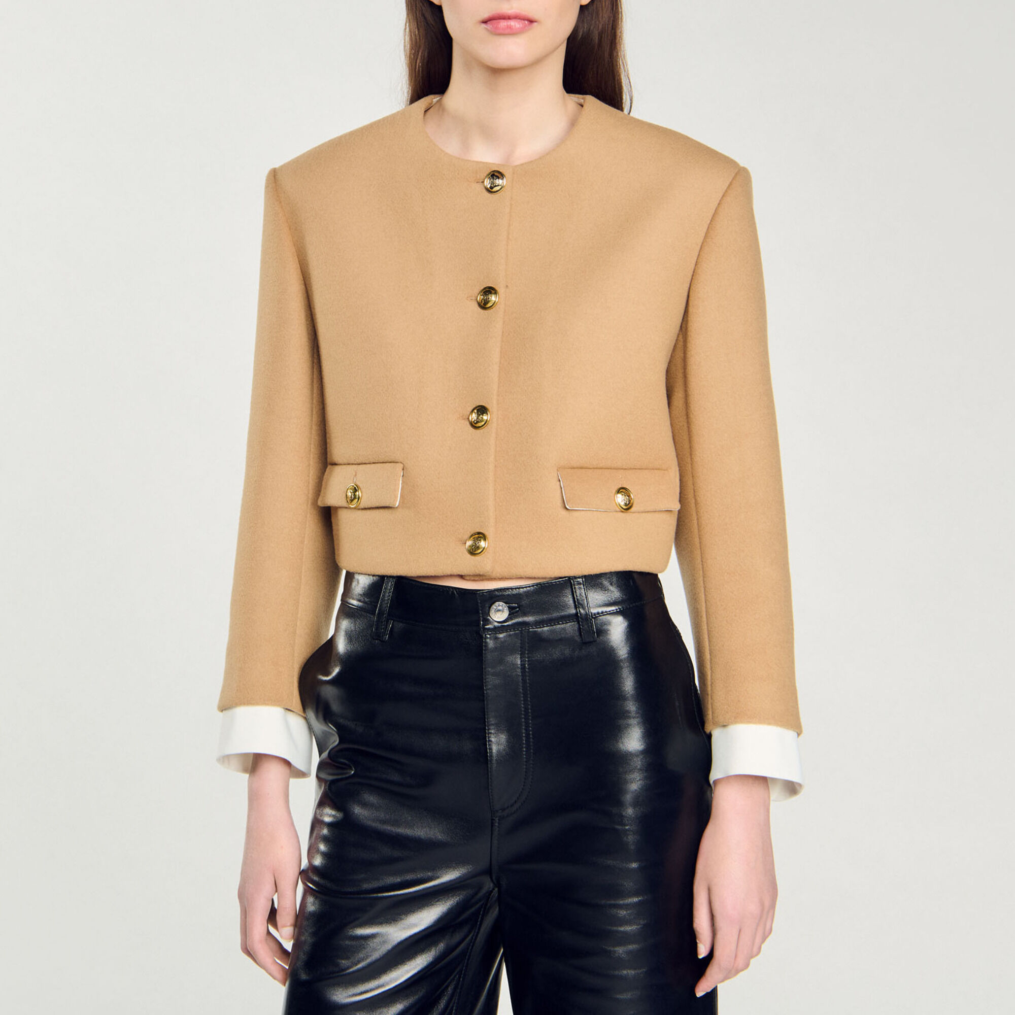 Kort jasje van wolmix