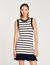 Jurk kort tricot gestreept