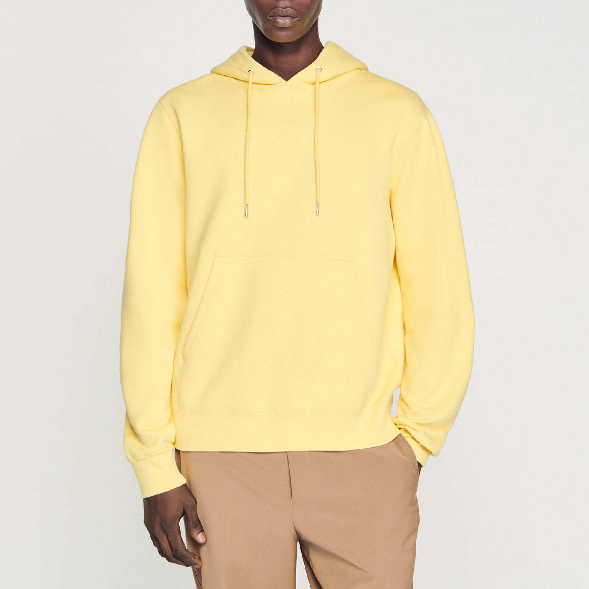 Geborduurde herenhoody van biokatoen