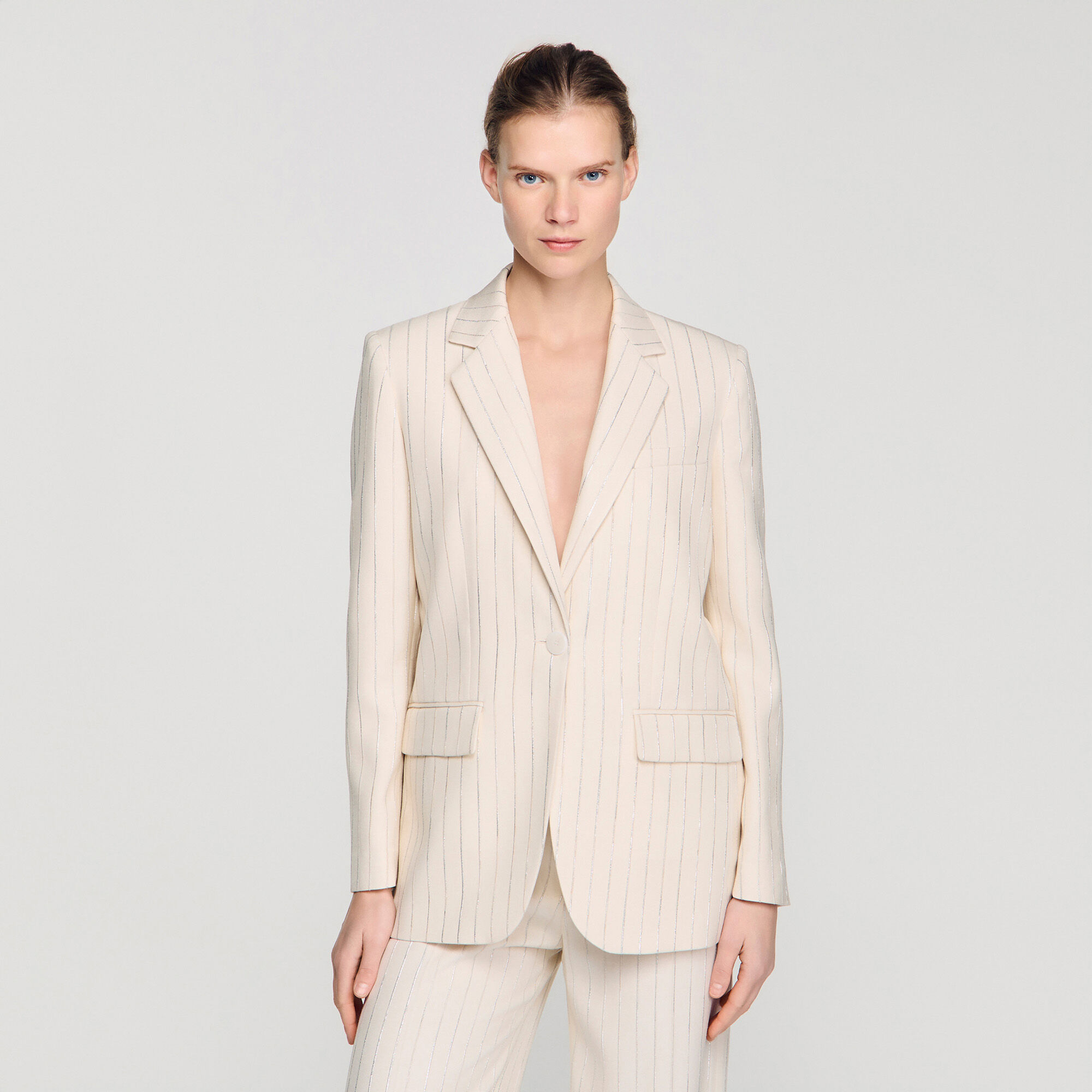 Getailleerde blazer met strepen