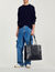 Grote shopper reliëfleer met monogram