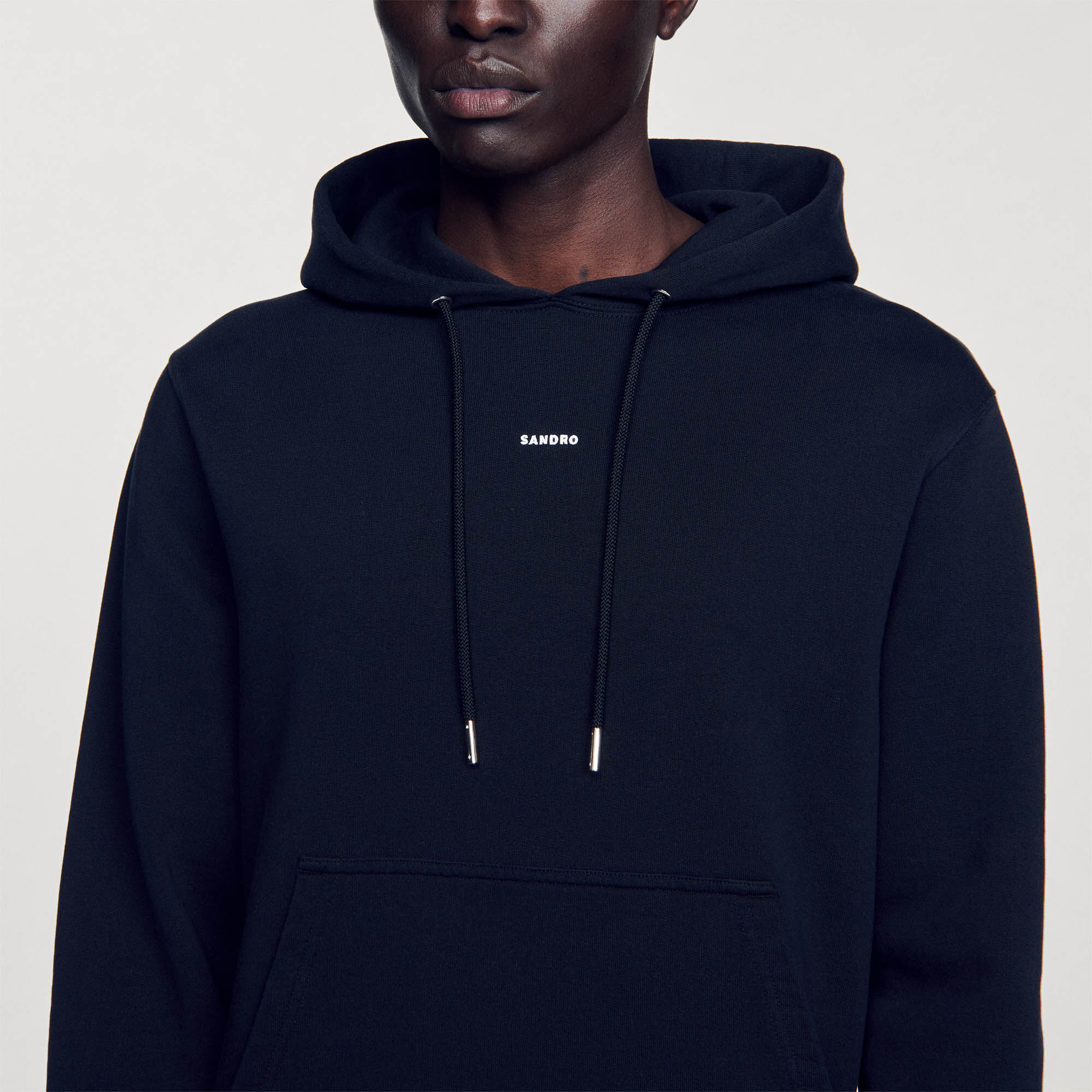 Geborduurde herenhoody van biokatoen