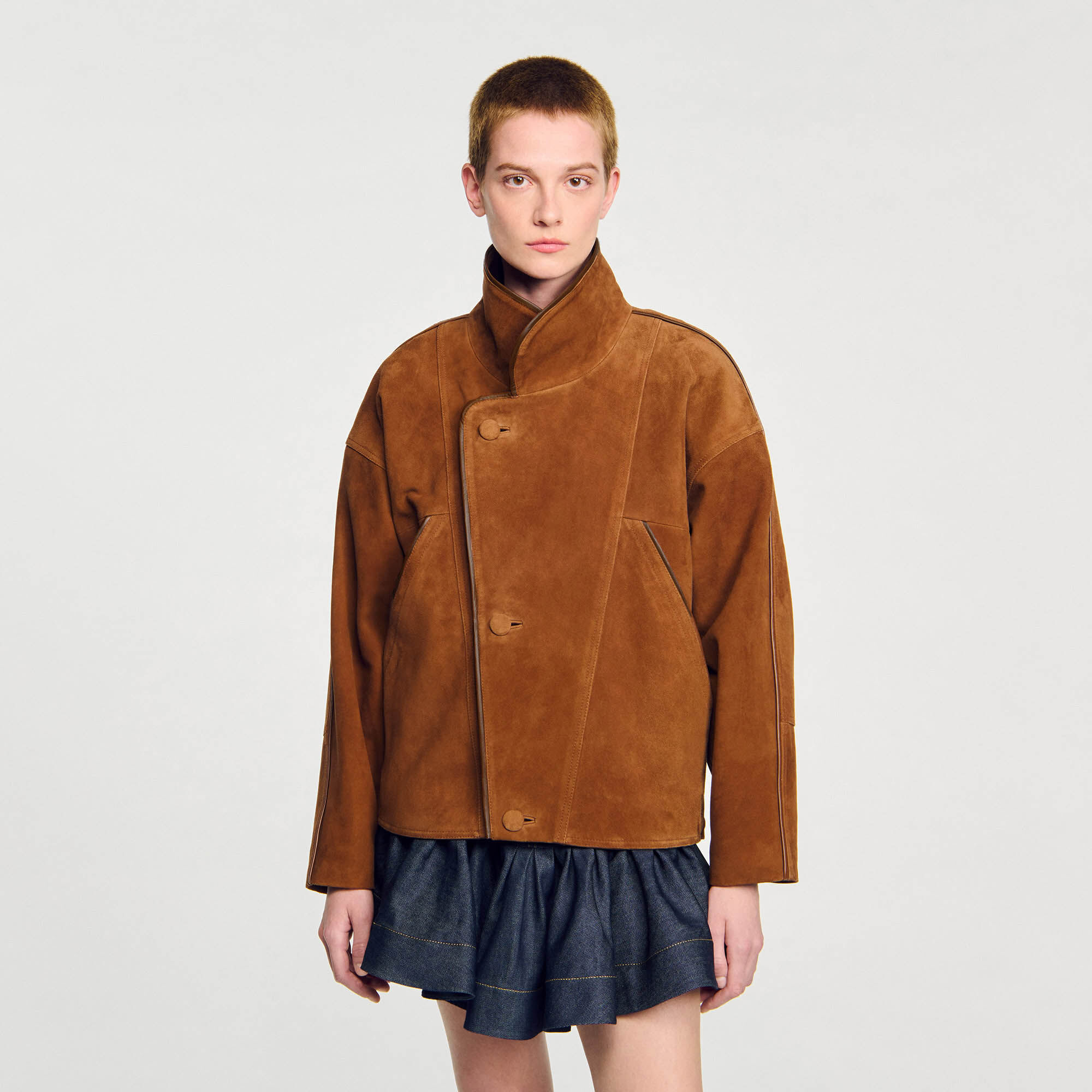 Oversized suède jack