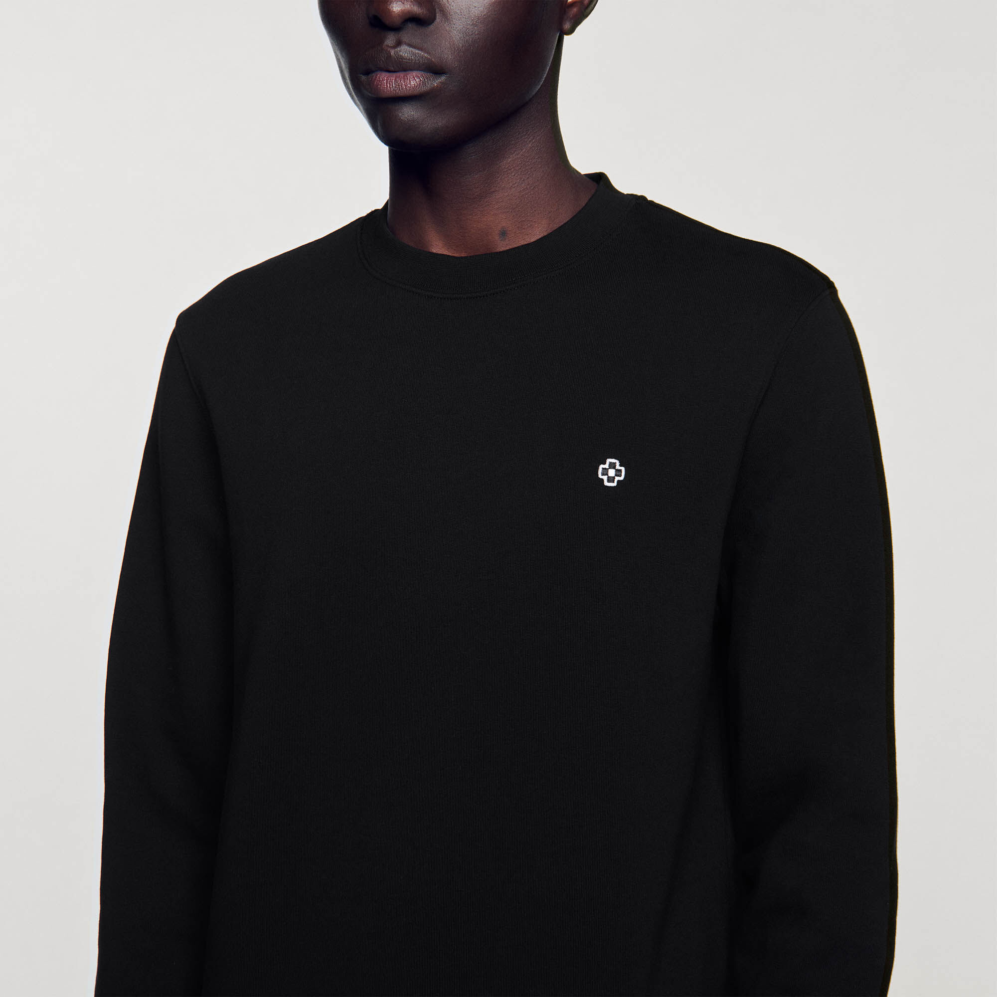 Sweater met square cross
