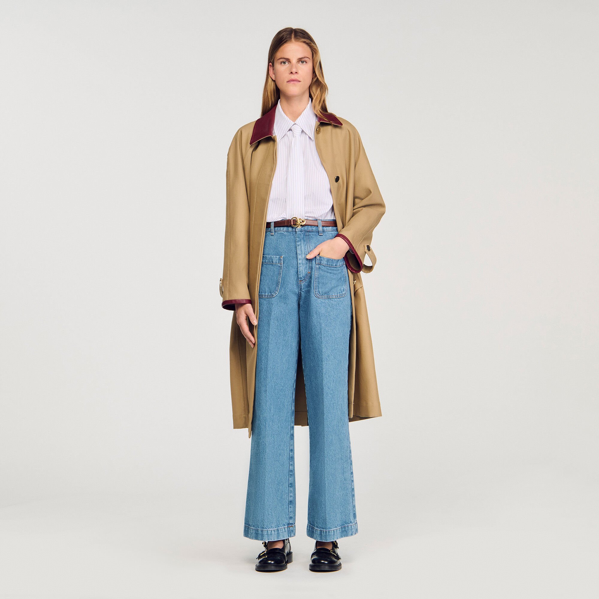 Jeans wijd met hoge taille