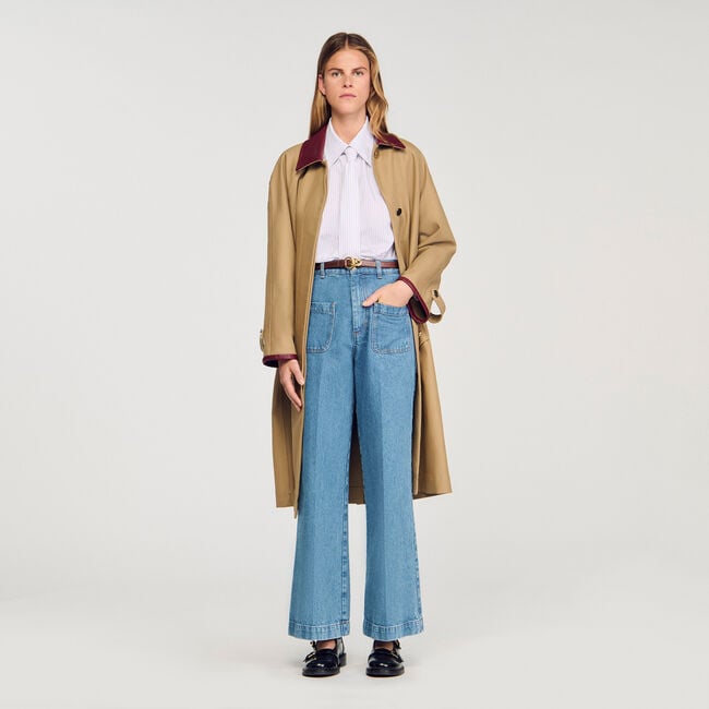 Jeans wijd met hoge taille