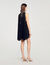 Korte jurk met cape en stras