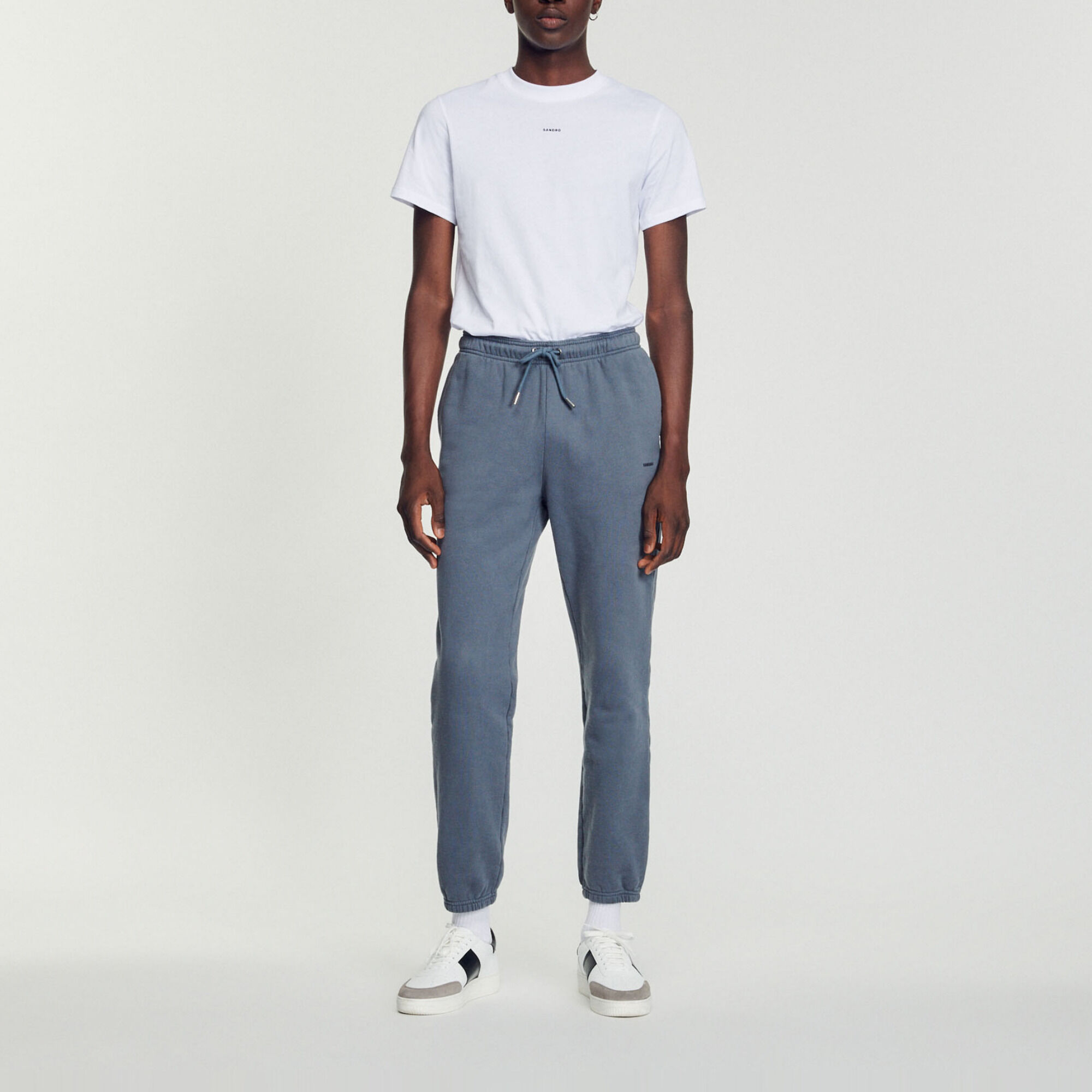 Molton joggingbroek met borduursel