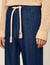 Wijde pantalon van chambray katoen
