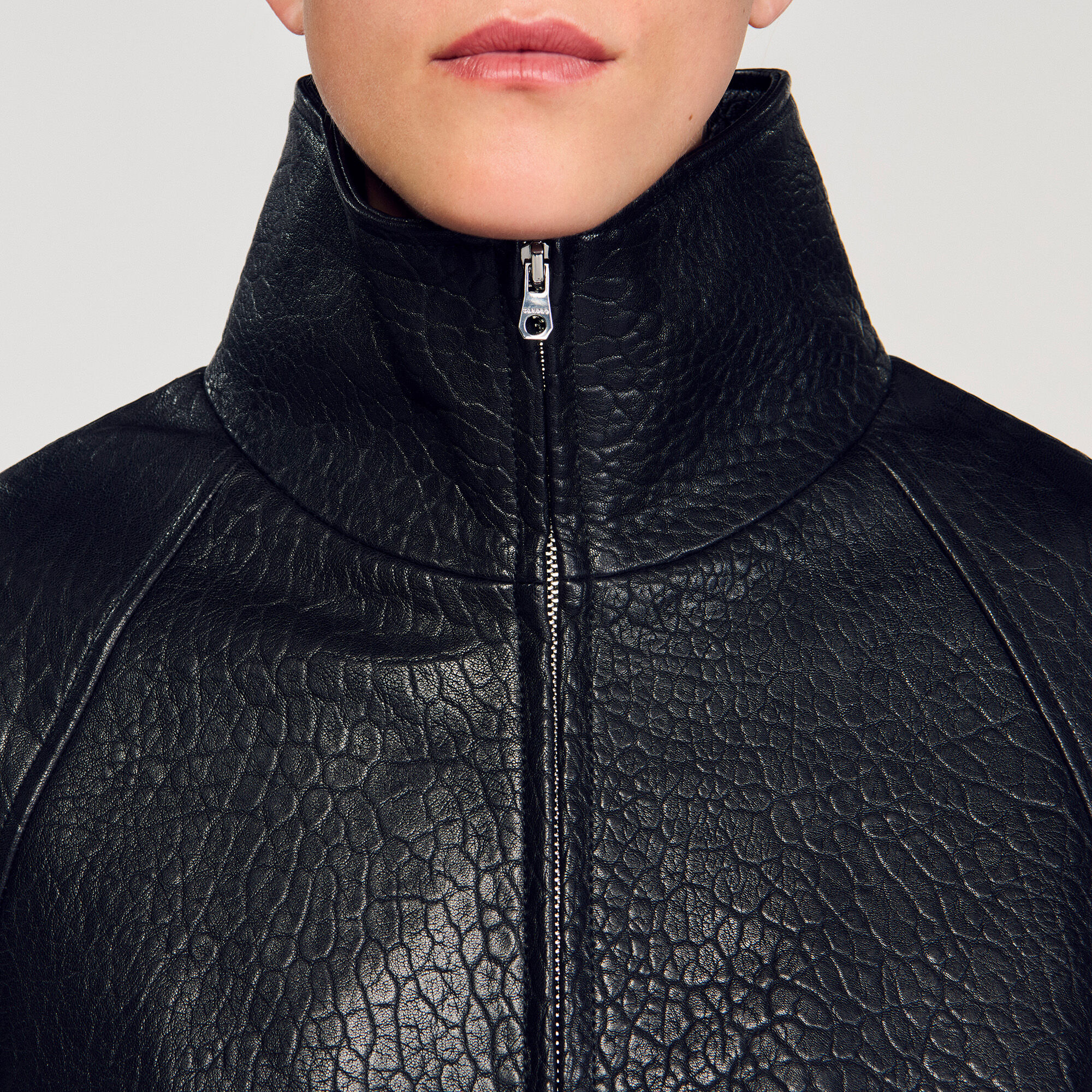 Leren jack oversized