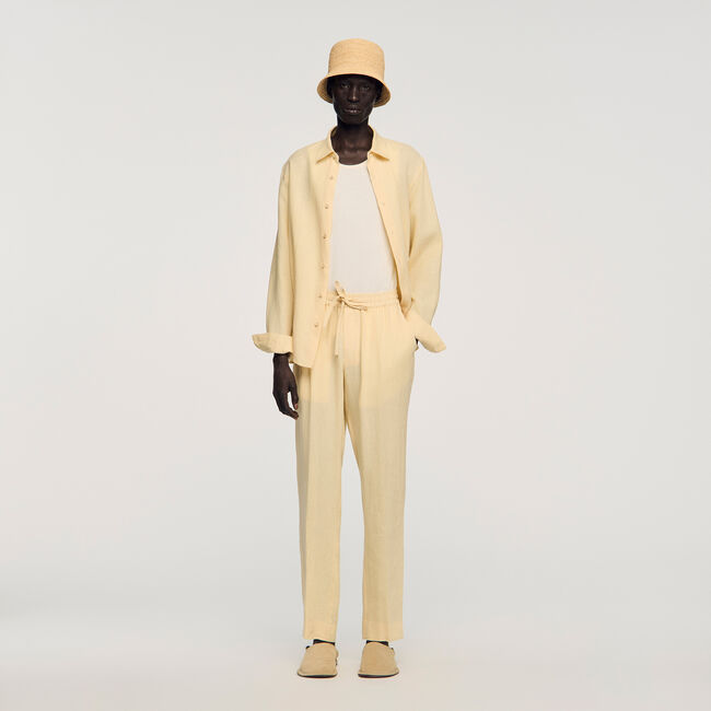 Pantalon linnen met elastiek