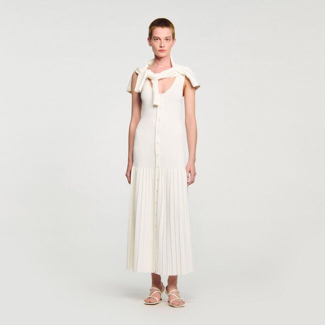 Lange tricot jurk