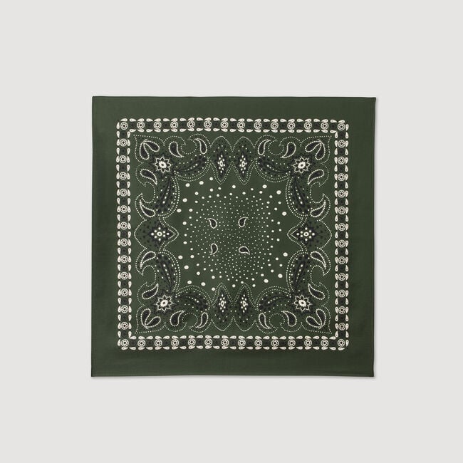 Foulard zijde bandana print