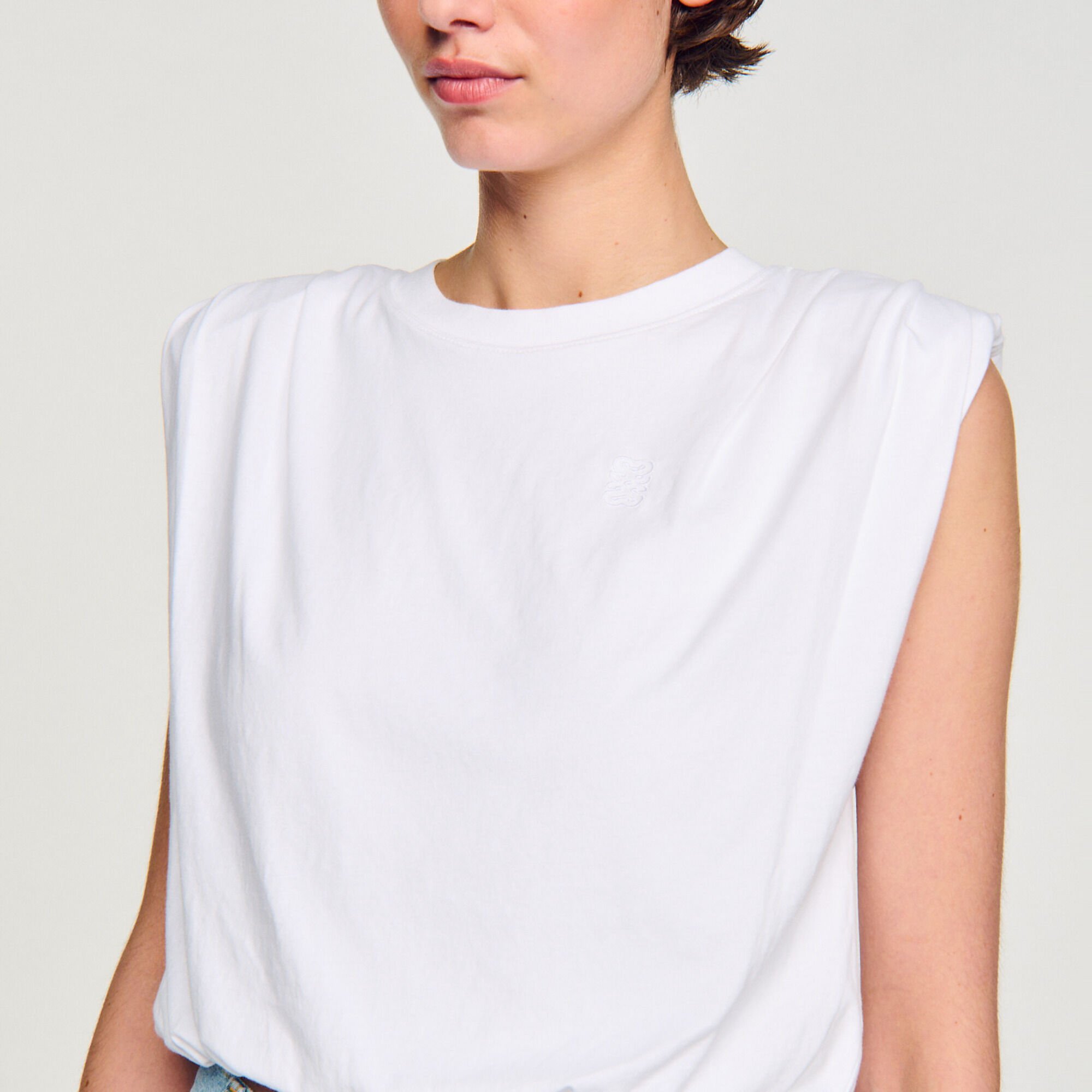 Kort katoenen T-shirt