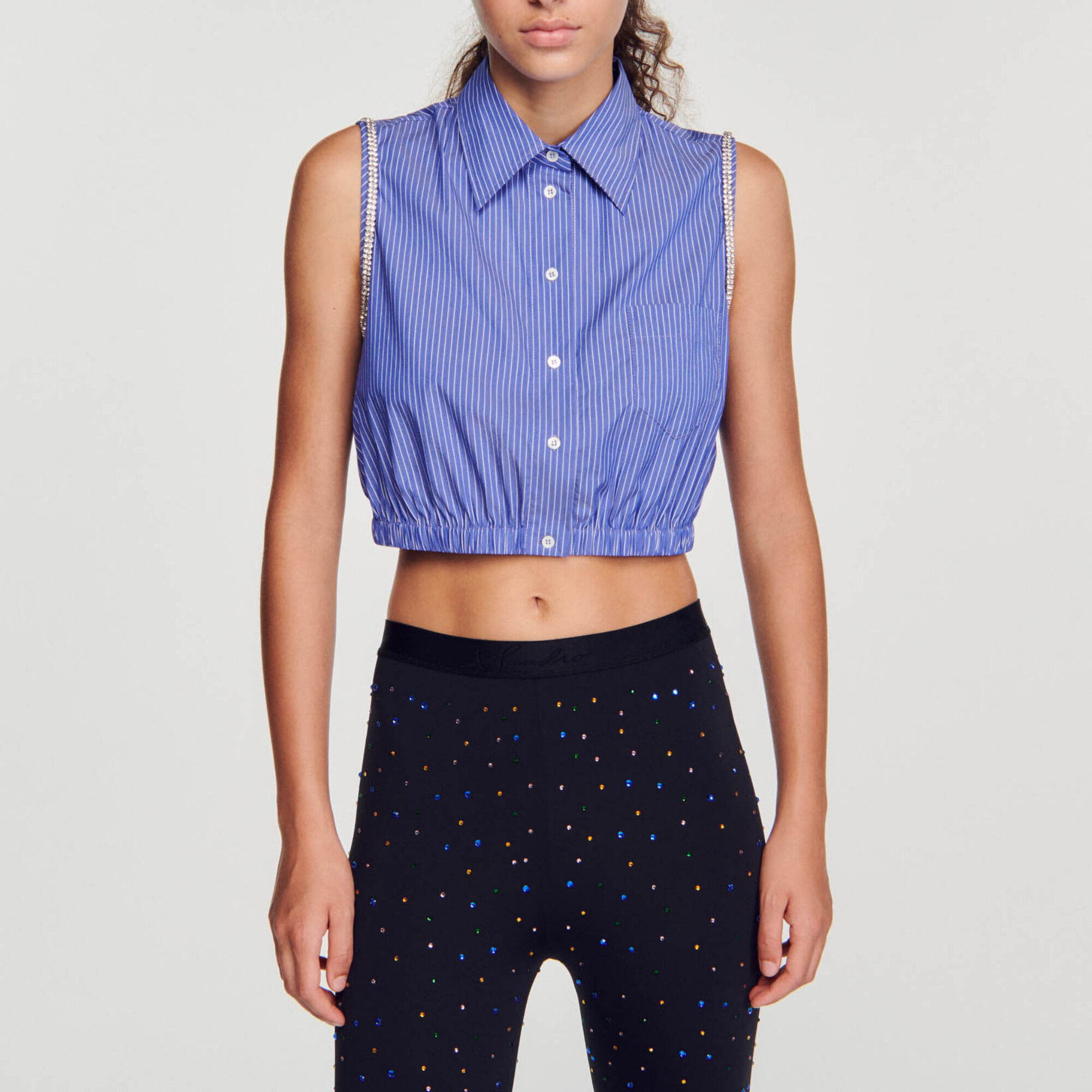 Korte blouse met strepen