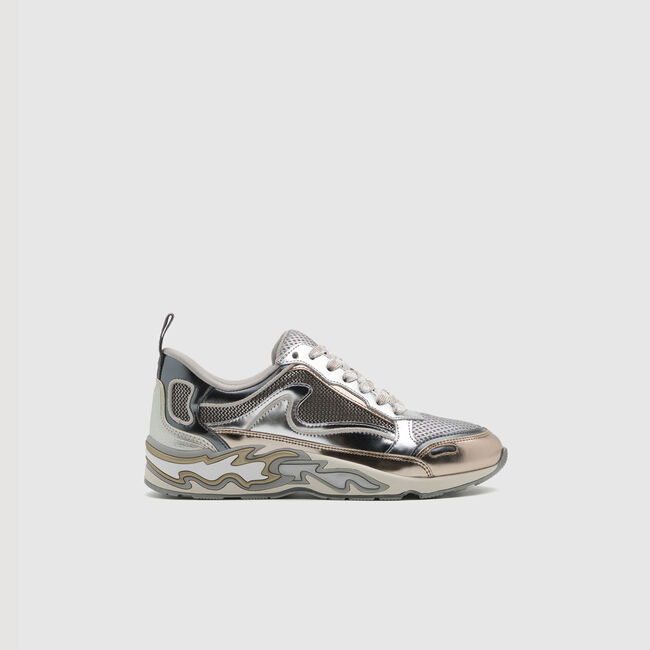 Flame-sneakers metallisch - Vrouw | Sandro