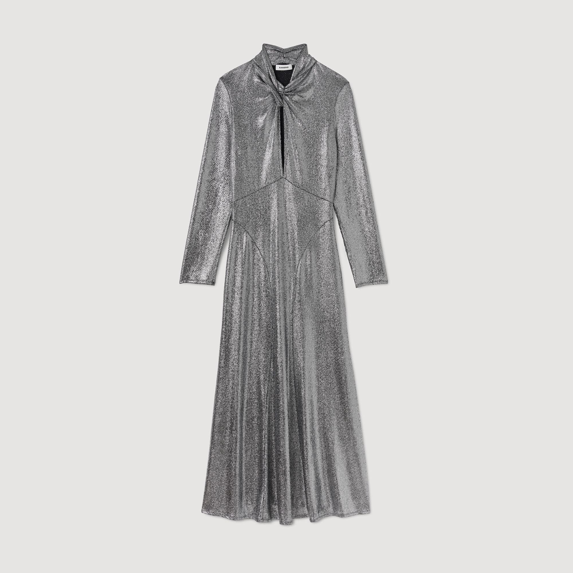 Lange metallic jurk